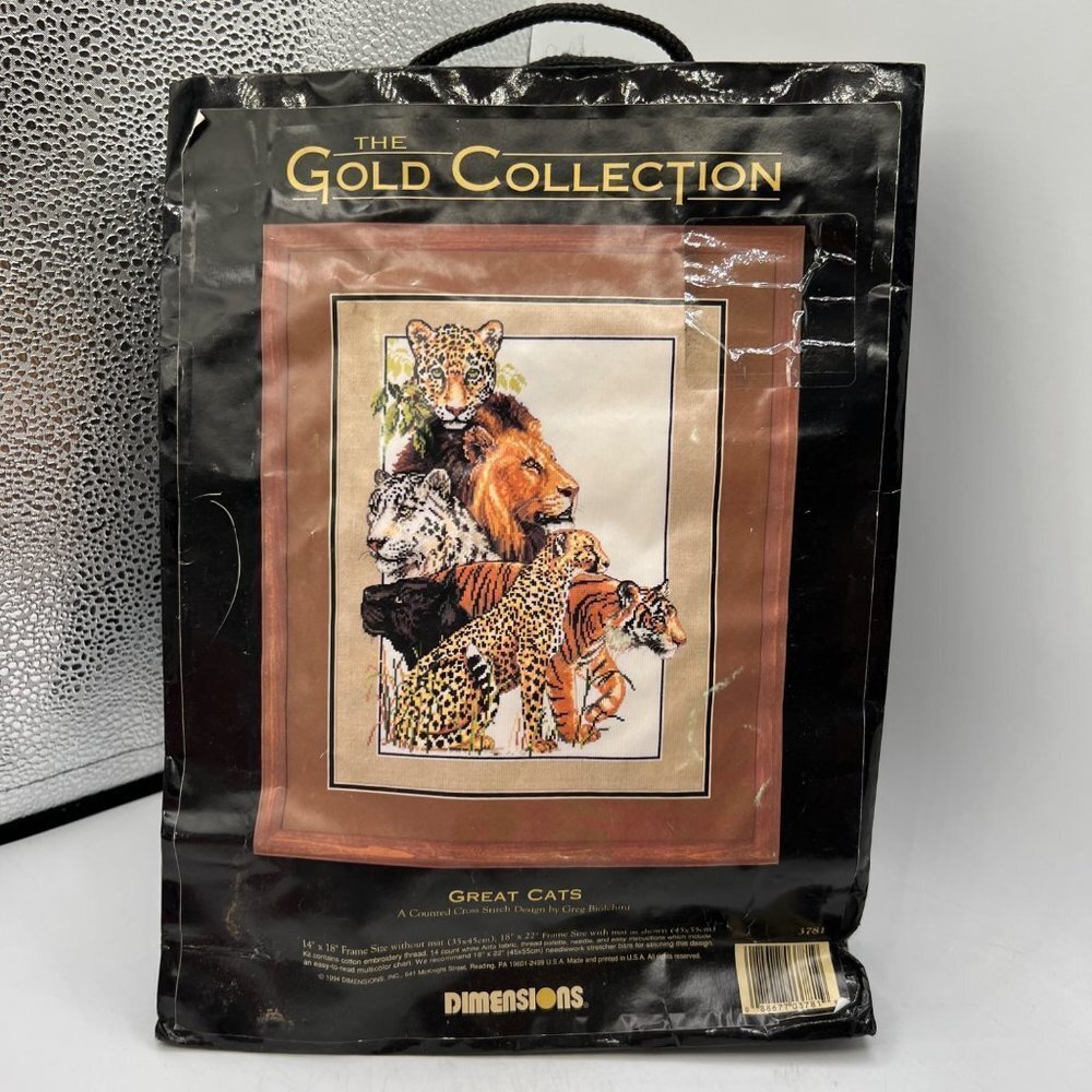 Dimensions Gold Collection Great Cats Cntd X-stitch Kit